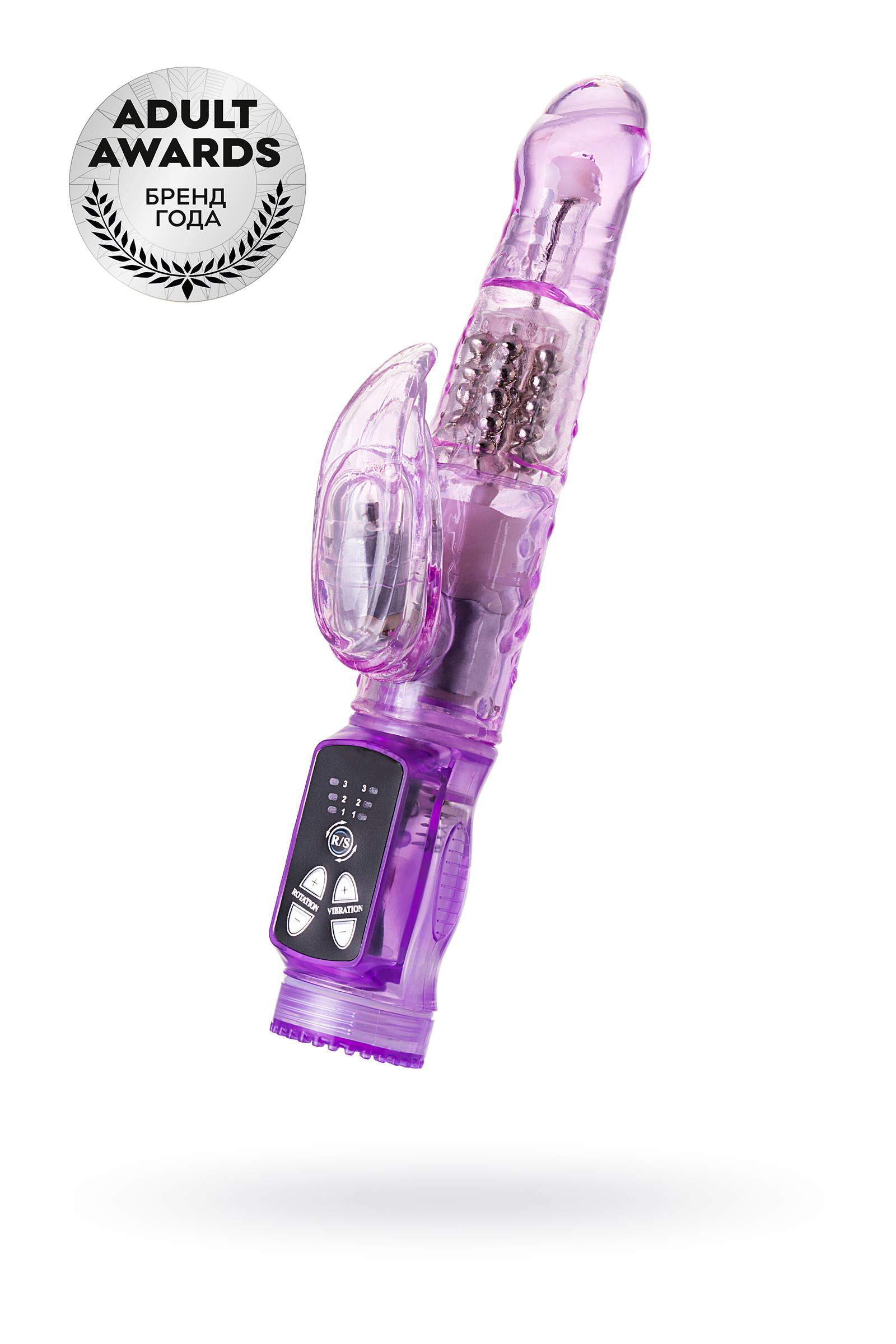 Вибратор TOYFA A-Toys High-Tech Fantasy, с клиторальным стимулятором, фиолетовый, 22 см