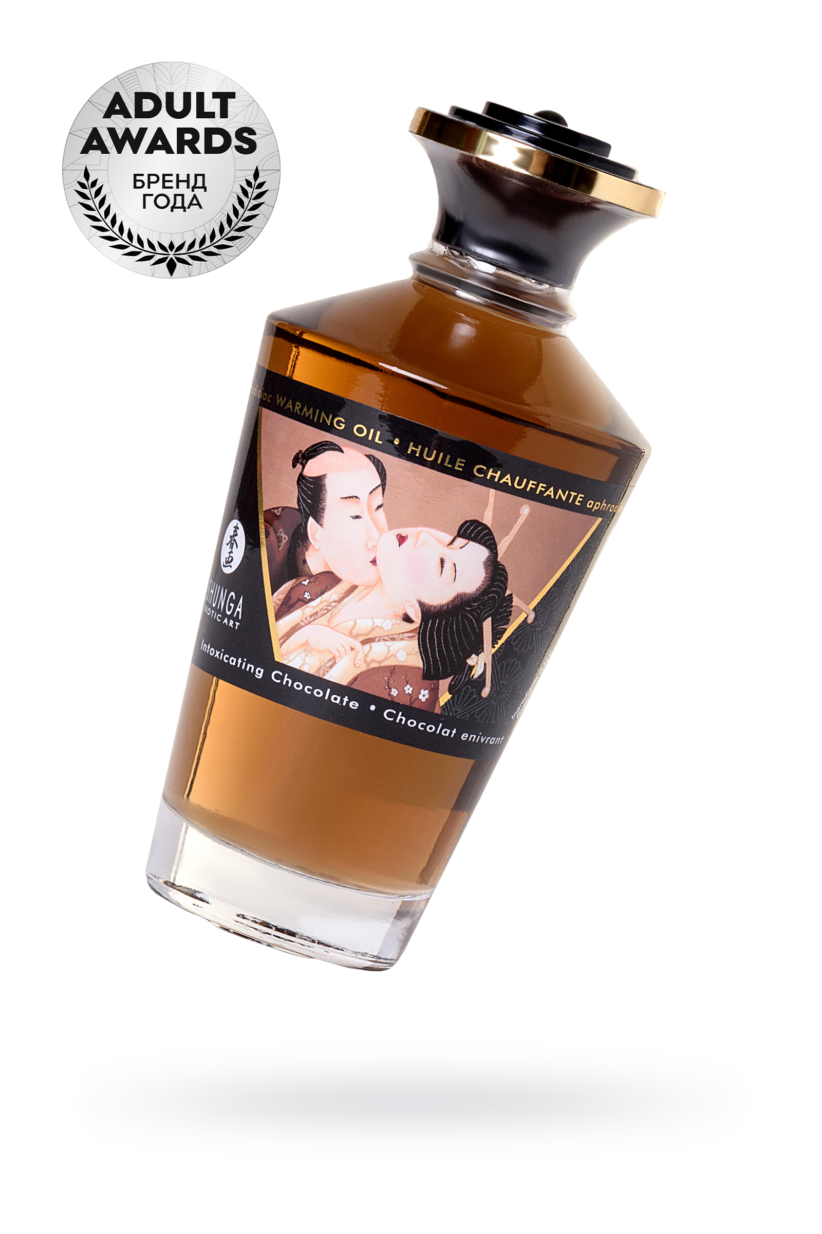 Массажное масло возбуждающее Shunga Пьянящий шоколад,  натуральное 100 мл