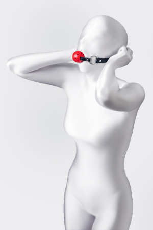 Кляп Anonymo.ABS пластик, красный, 64 см