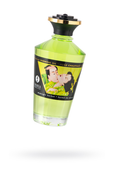 Массажное масло возбуждающее Shunga Полночный щербет,  натуральное 100 мл