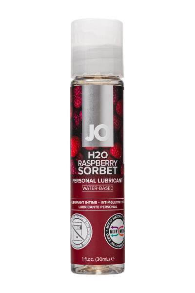 Съедобный лубрикант со вкусом малины JO H2O Raspberry sorbet, 30 мл