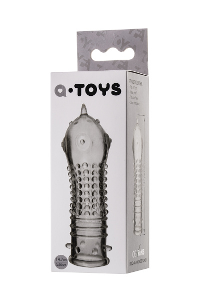 Насадка TOYFA A-Toys, Прозрачная, 14,7 см, Ø 3,5