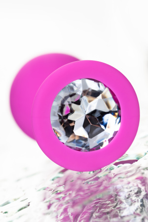 Анальная втулка  TODO BY TOYFA BRILLIANT, силикон, розовая, 8 см, Ø 3 см