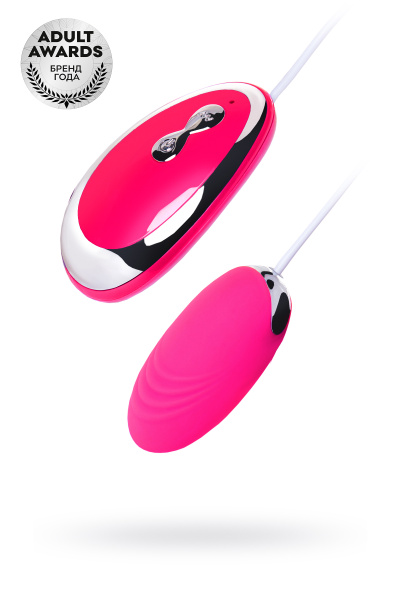 Виброяйцо с пультом управления TOYFA A-Toys, розовое, 6,5 см