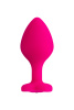 Анальная втулка TODO BY TOYFA DIAMOND HEART, силикон, розовая, 8 см, Ø 3 см