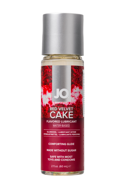 Съедобный лубрикант со вкусом торта «Красный бархат» JO H2O RED VELVET CAKE, 60 мл